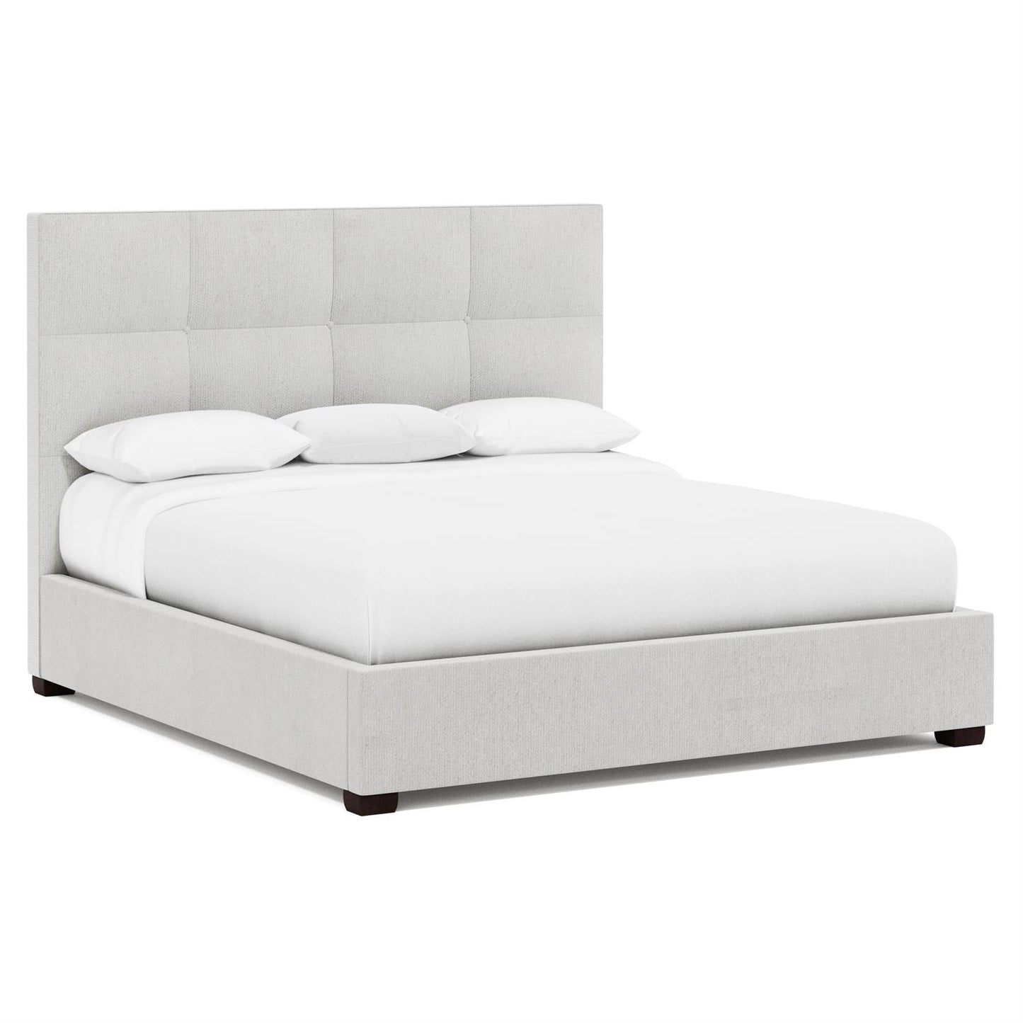Luxury Derrick Fabric Panel Bed Modern Italian Style for Villa