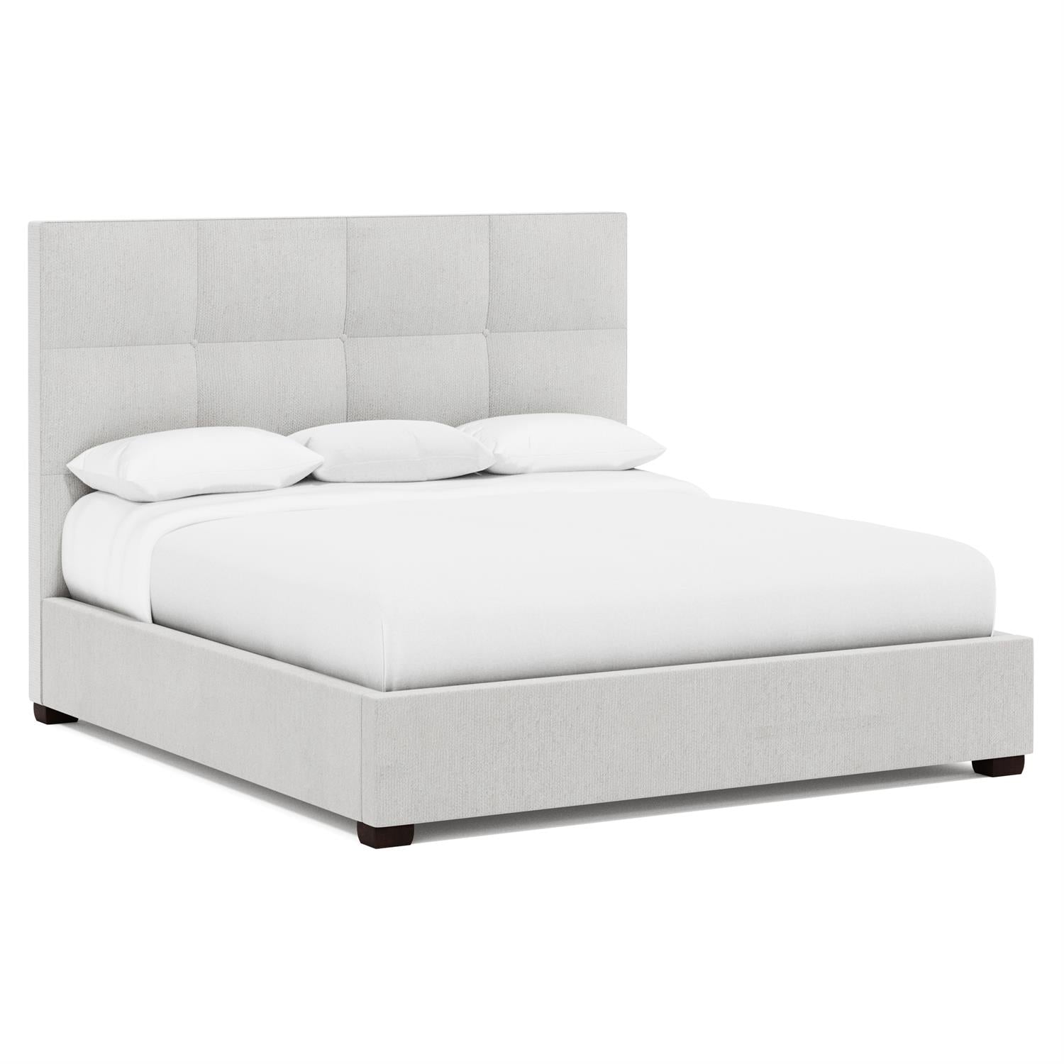 Luxury Derrick Fabric Panel Bed Modern Italian Style for Villa