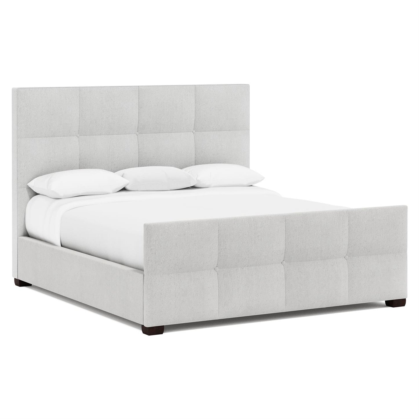Luxury Derrick Fabric Panel Bed Modern Italian Style for Villa