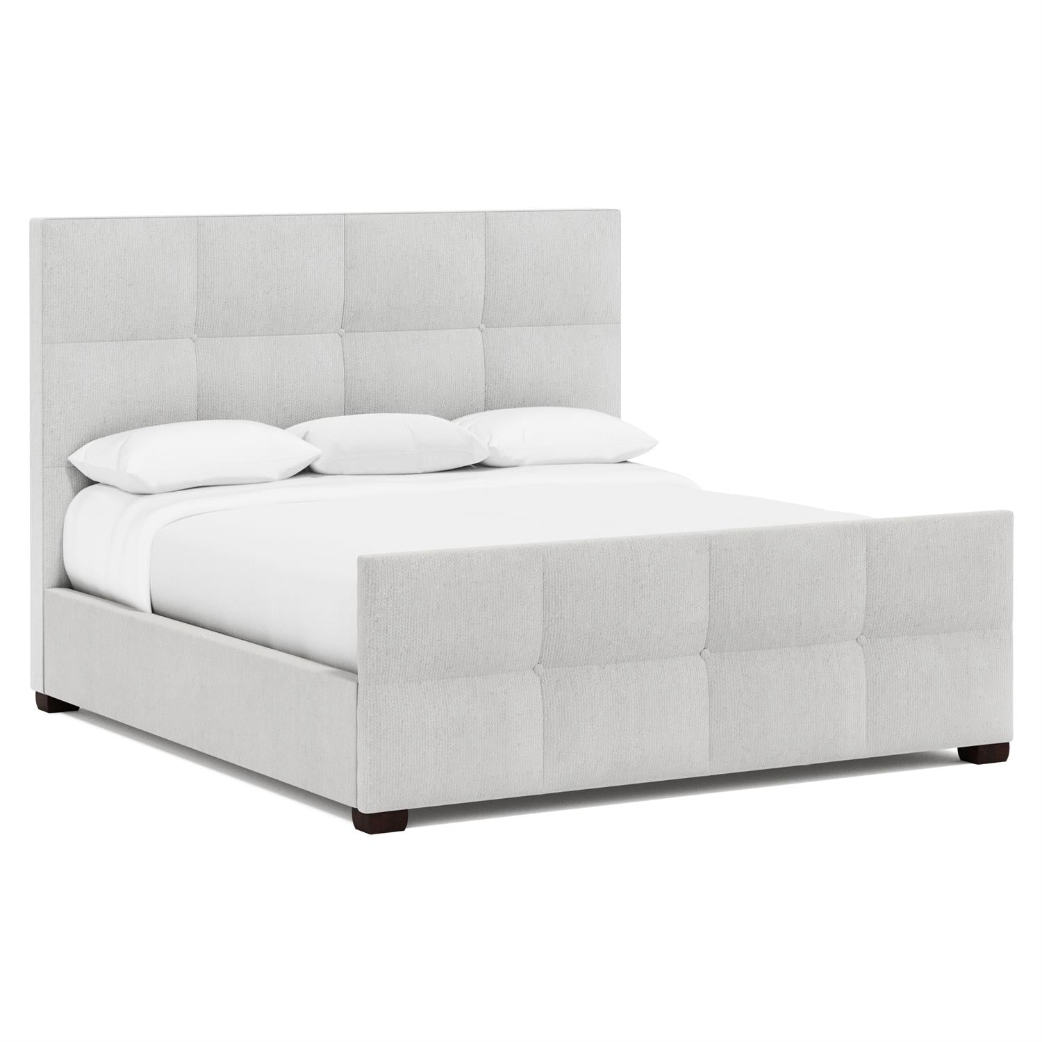 Luxury Derrick Fabric Panel Bed Modern Italian Style for Villa