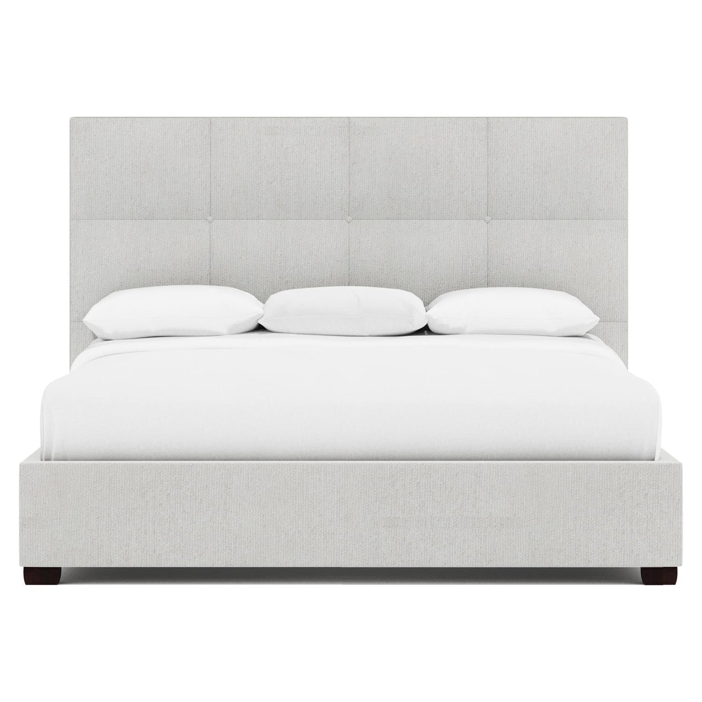 Luxury Derrick Fabric Panel Bed Modern Italian Style for Villa