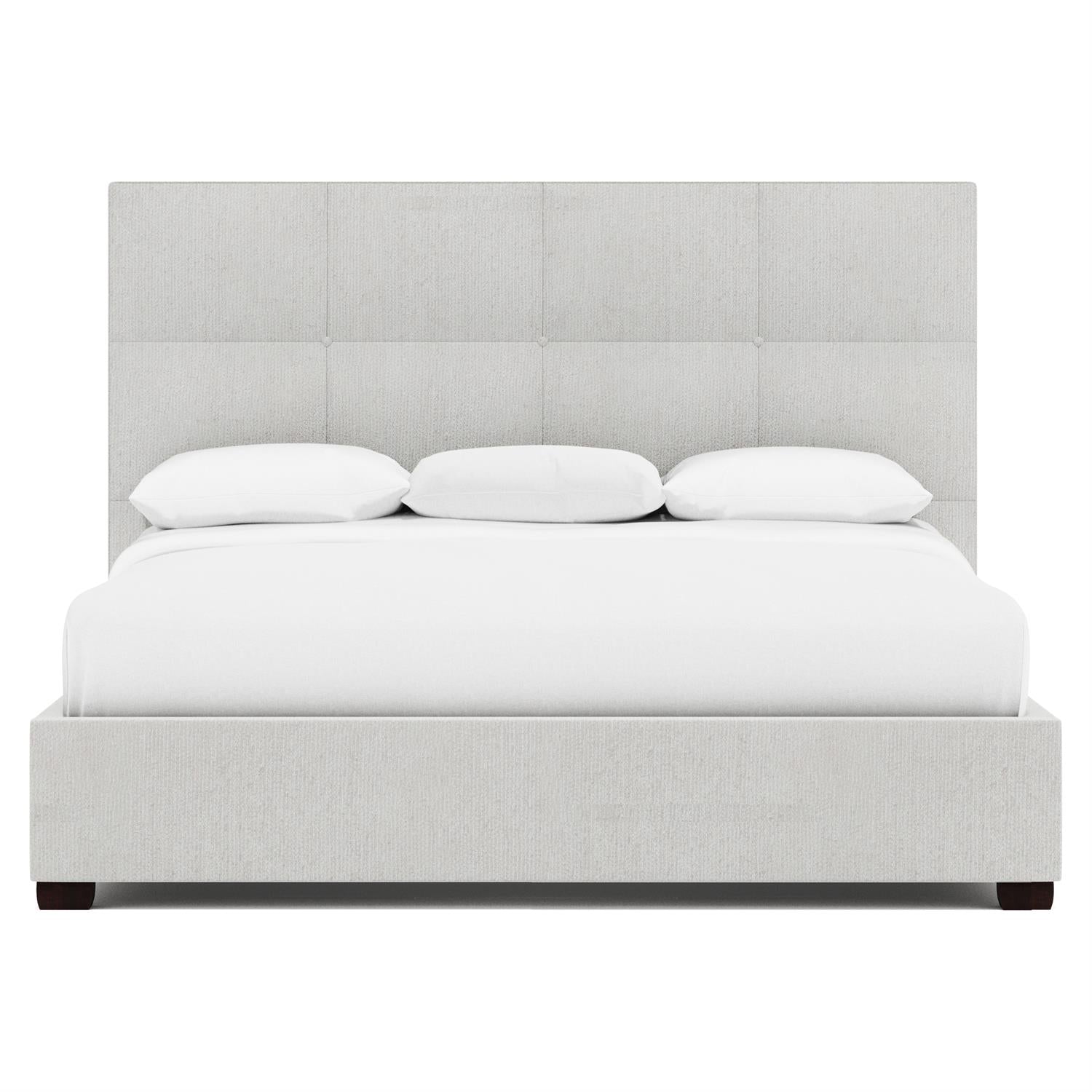 Luxury Derrick Fabric Panel Bed Modern Italian Style for Villa
