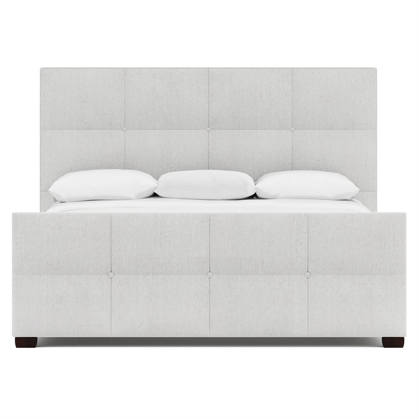 Luxury Derrick Fabric Panel Bed Modern Italian Style for Villa