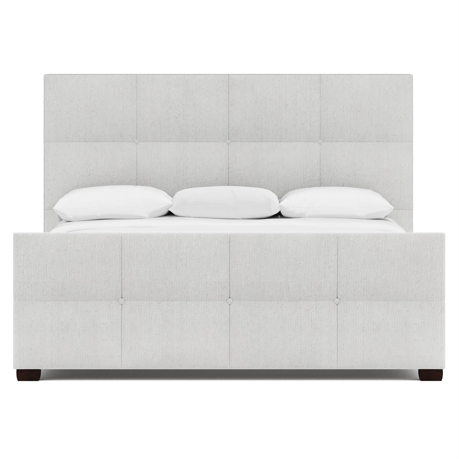 Luxury Derrick Fabric Panel Bed Modern Italian Style for Villa