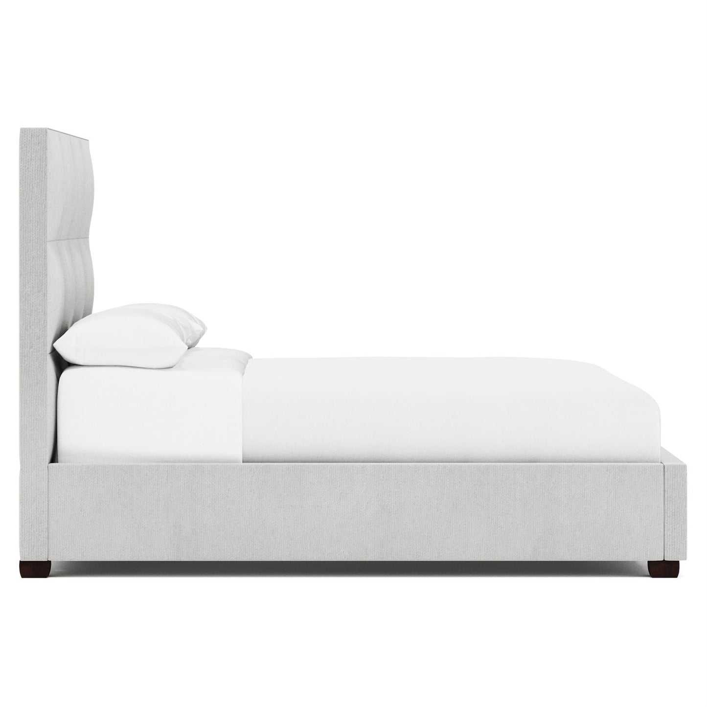 Luxury Derrick Fabric Panel Bed Modern Italian Style for Villa