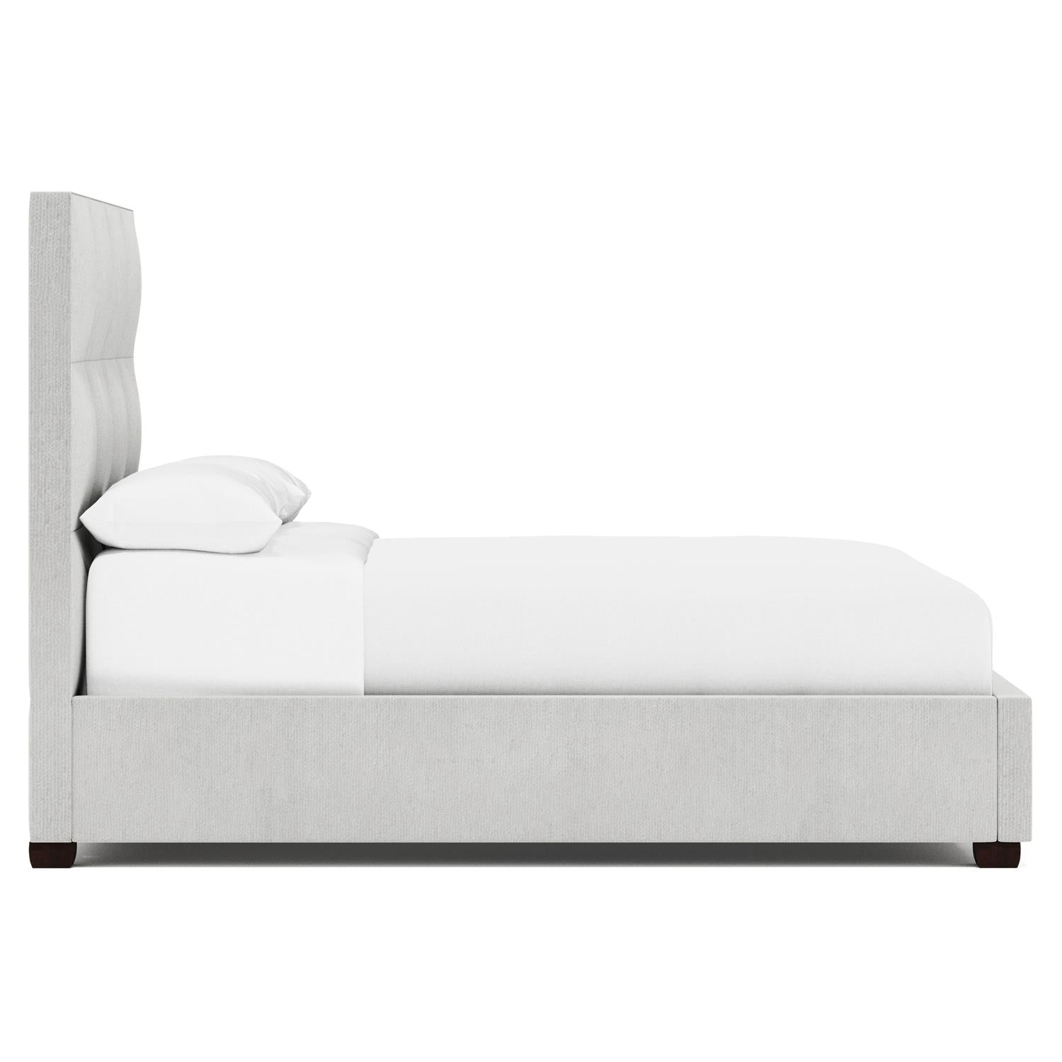 Luxury Derrick Fabric Panel Bed Modern Italian Style for Villa
