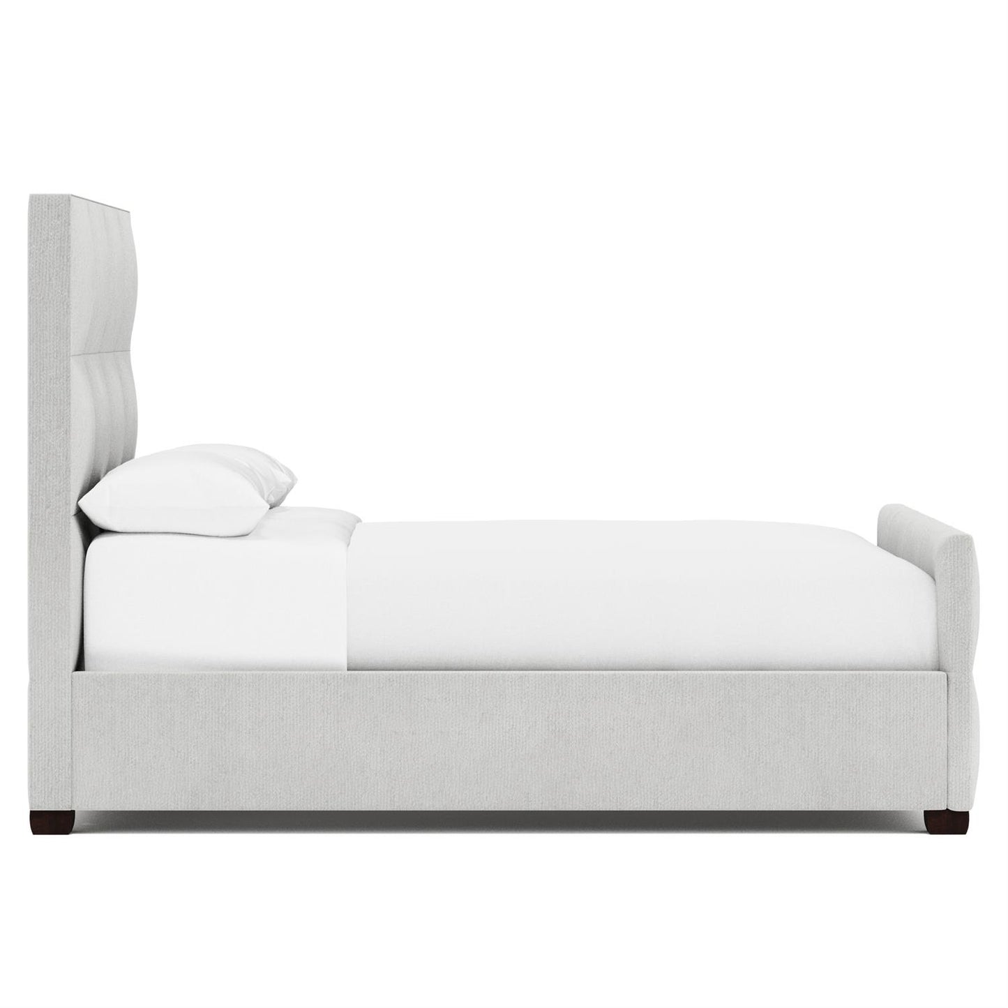 Luxury Derrick Fabric Panel Bed Modern Italian Style for Villa