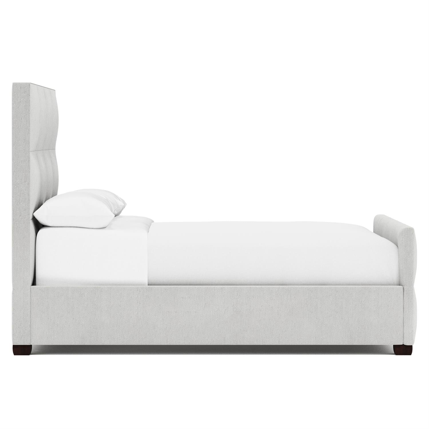 Luxury Derrick Fabric Panel Bed Modern Italian Style for Villa