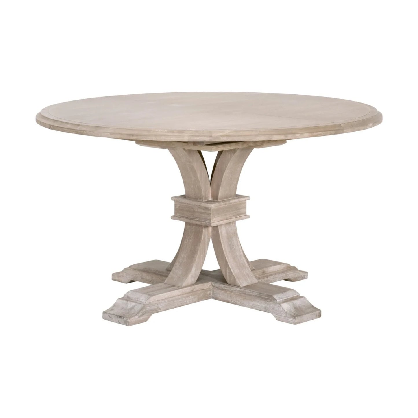 Luxury Devon Gray Acacia Round Dining Table Modern Italian Style for Villa