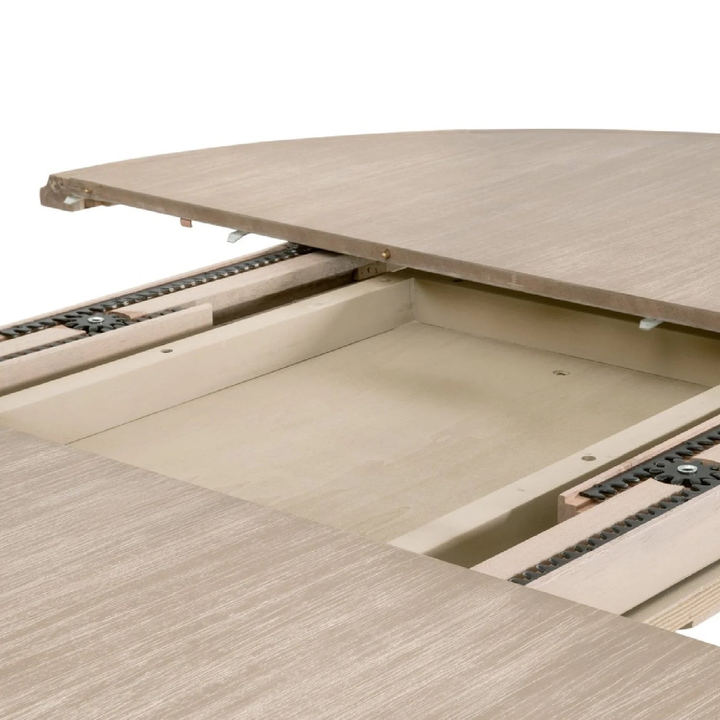 Luxury Devon Gray Acacia Round Dining Table Modern Italian Style for Villa