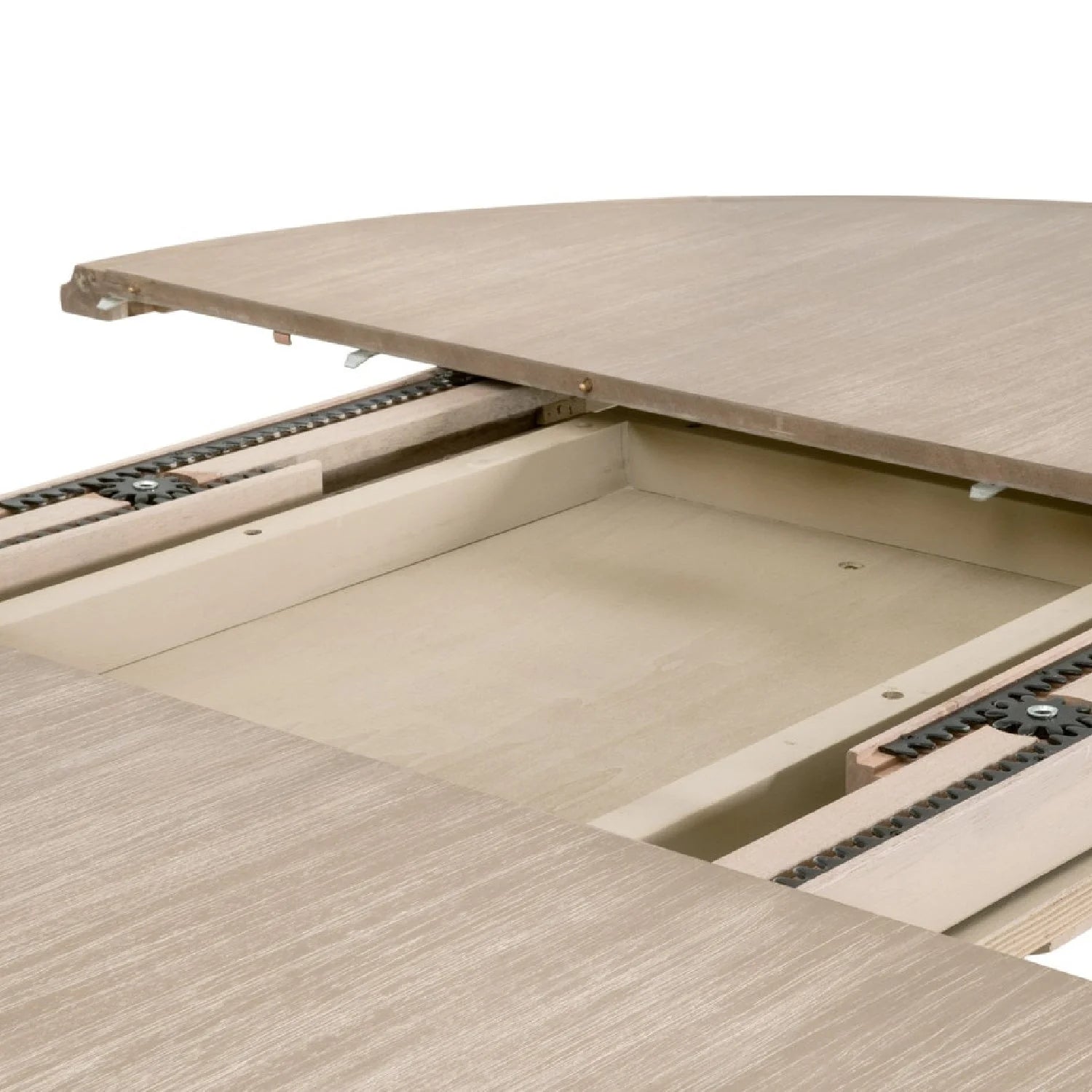 Luxury Devon Gray Acacia Round Dining Table Modern Italian Style for Villa