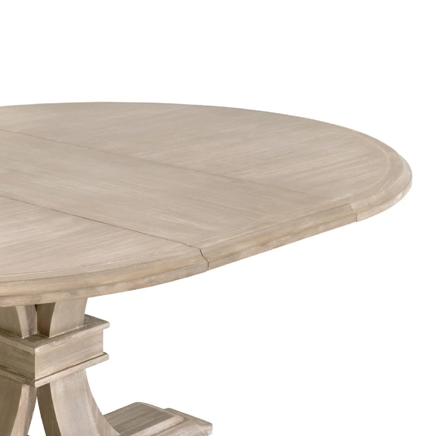 Luxury Devon Gray Acacia Round Dining Table Modern Italian Style for Villa