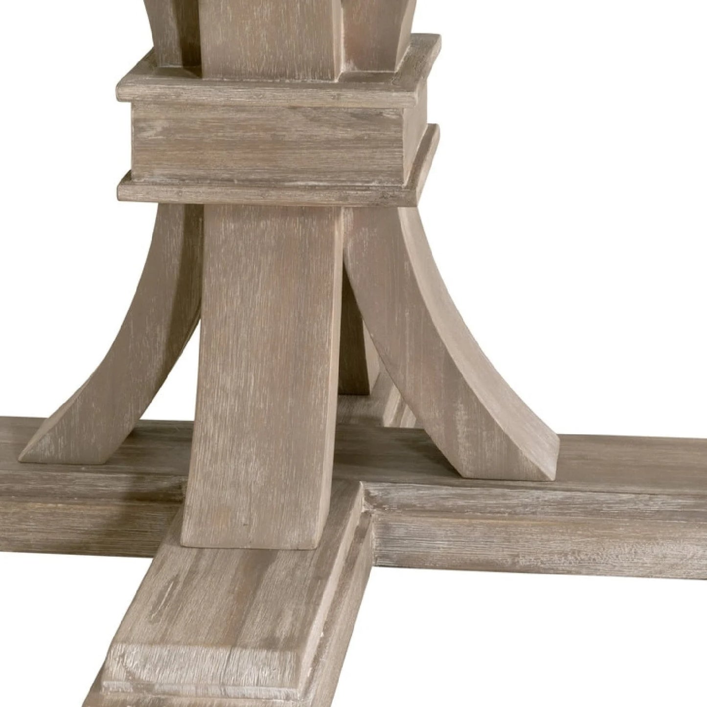 Luxury Devon Gray Acacia Round Dining Table Modern Italian Style for Villa