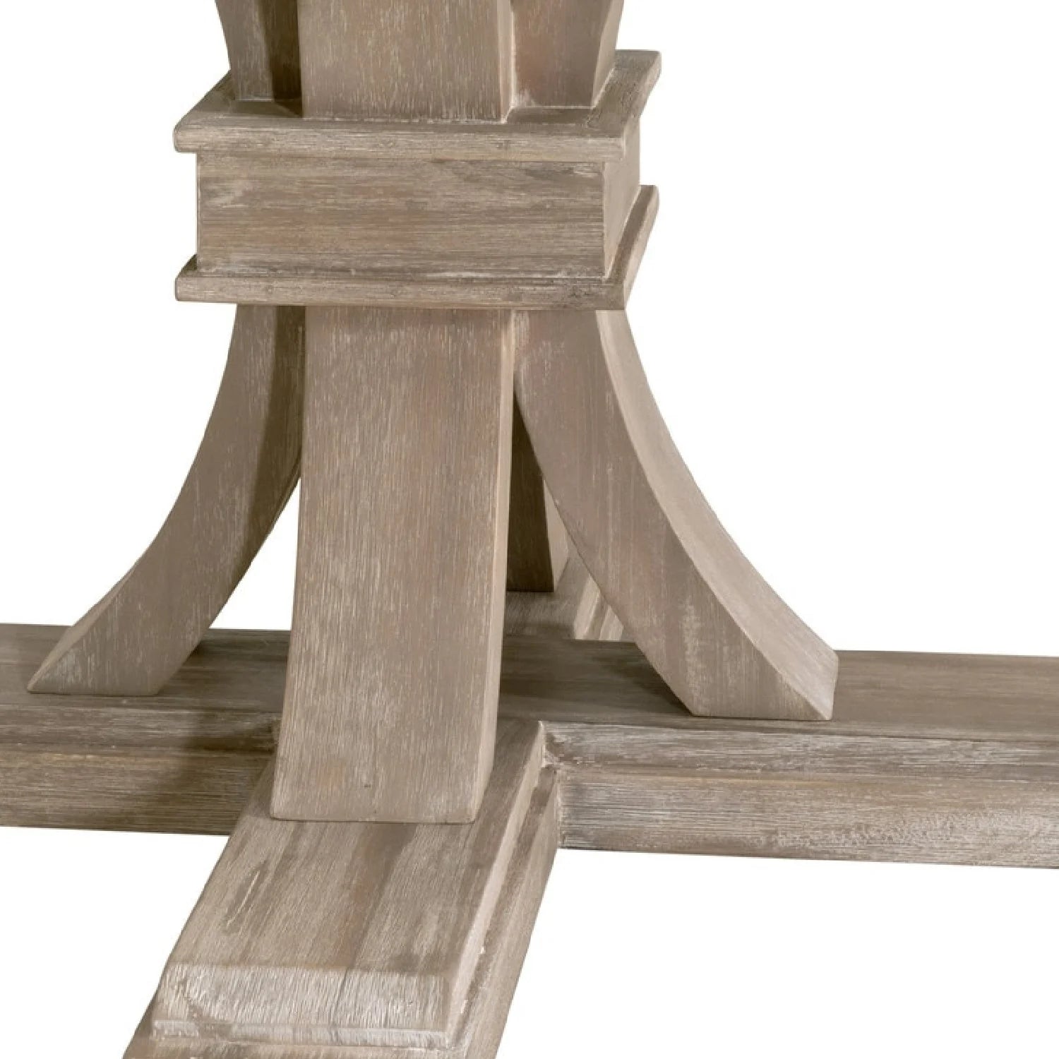 Luxury Devon Gray Acacia Round Dining Table Modern Italian Style for Villa