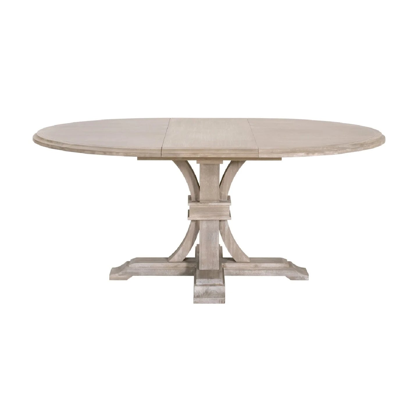 Luxury Devon Gray Acacia Round Dining Table Modern Italian Style for Villa