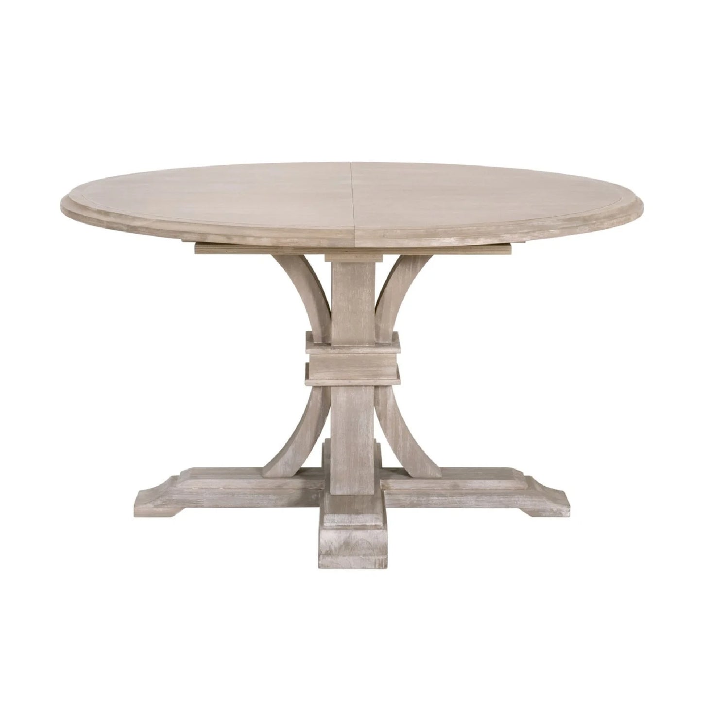Luxury Devon Gray Acacia Round Dining Table Modern Italian Style for Villa