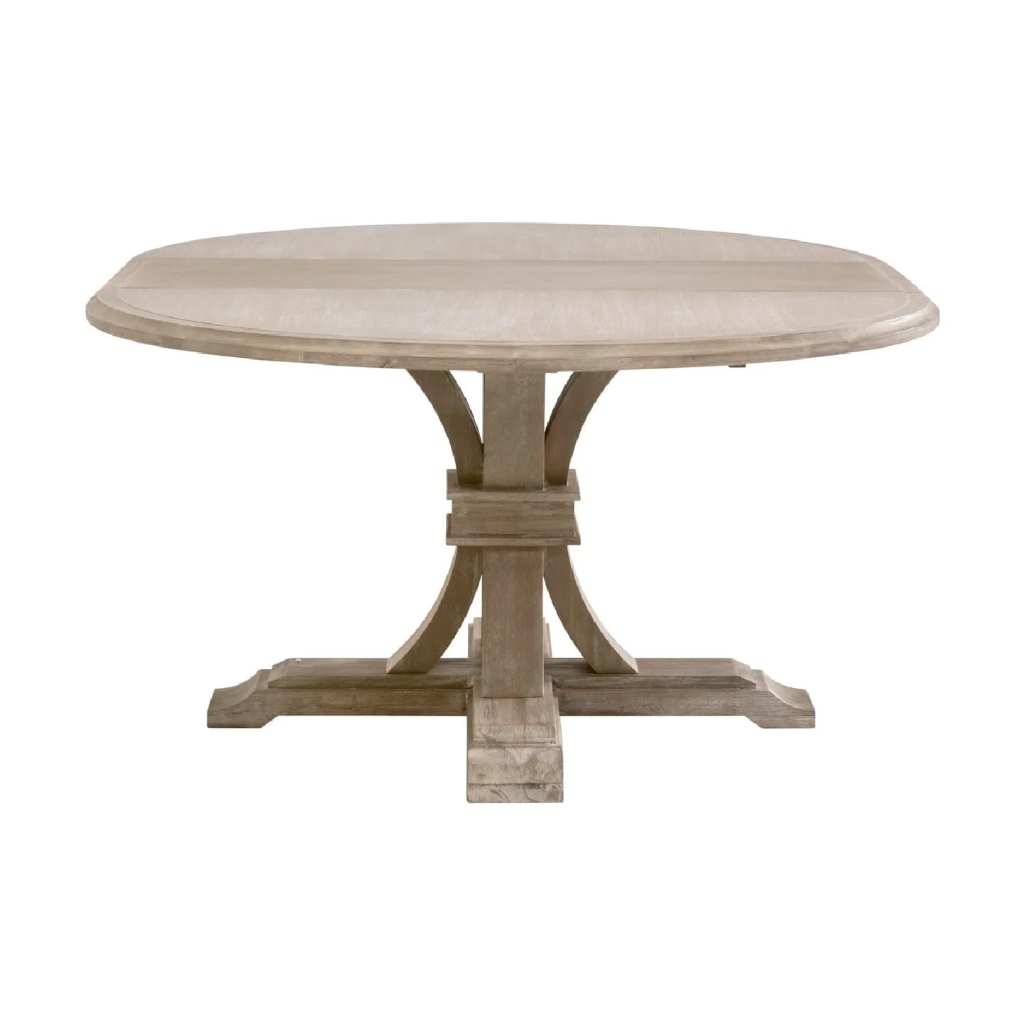 Luxury Devon Gray Acacia Round Dining Table Modern Italian Style for Villa