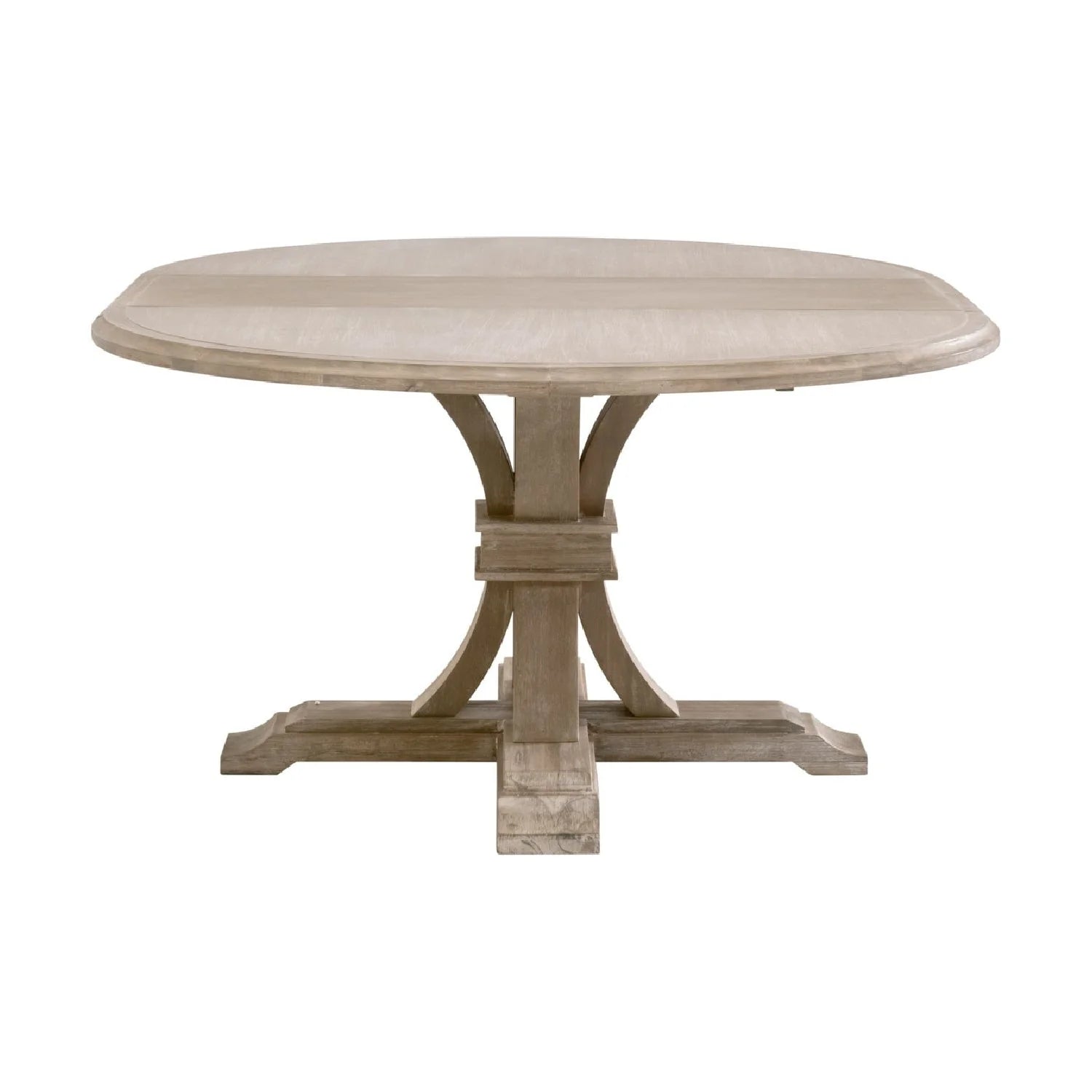 Luxury Devon Gray Acacia Round Dining Table Modern Italian Style for Villa
