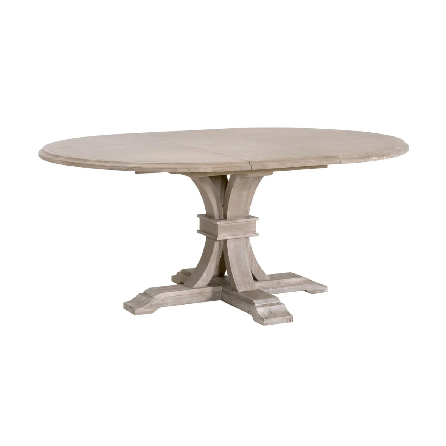 Luxury Devon Gray Acacia Round Dining Table Modern Italian Style for Villa