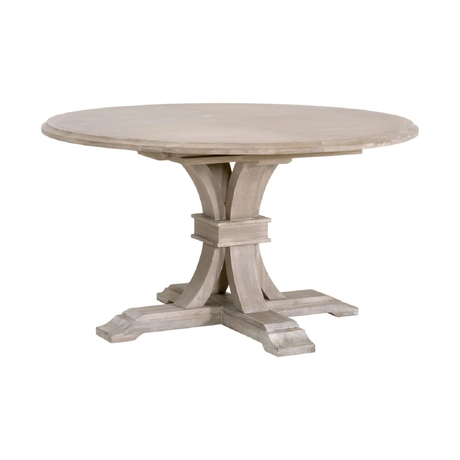 Luxury Devon Gray Acacia Round Dining Table Modern Italian Style for Villa