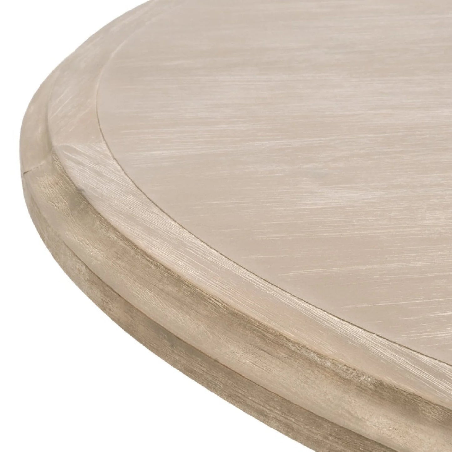 Luxury Devon Gray Acacia Round Dining Table Modern Italian Style for Villa