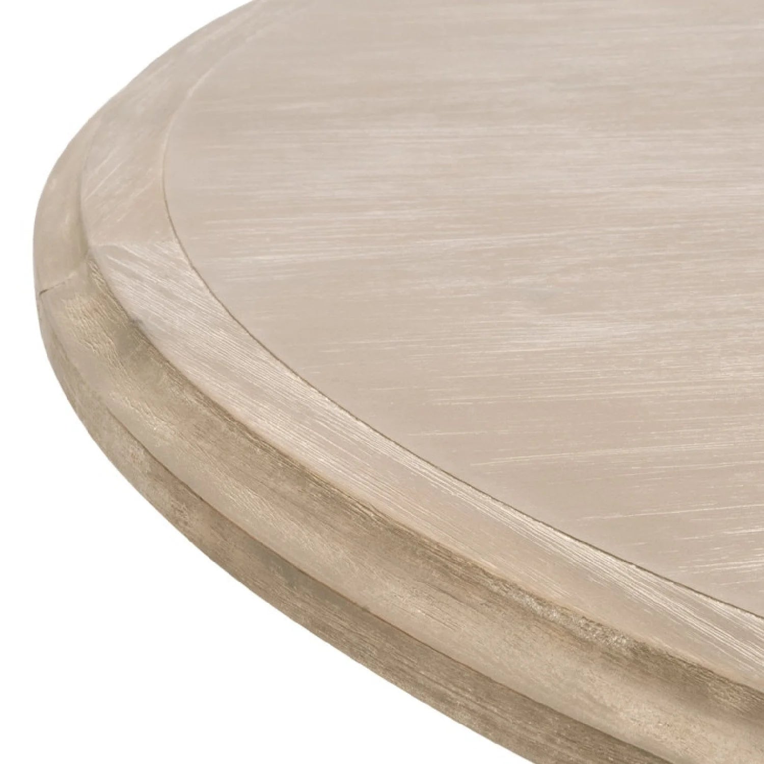 Luxury Devon Gray Acacia Round Dining Table Modern Italian Style for Villa