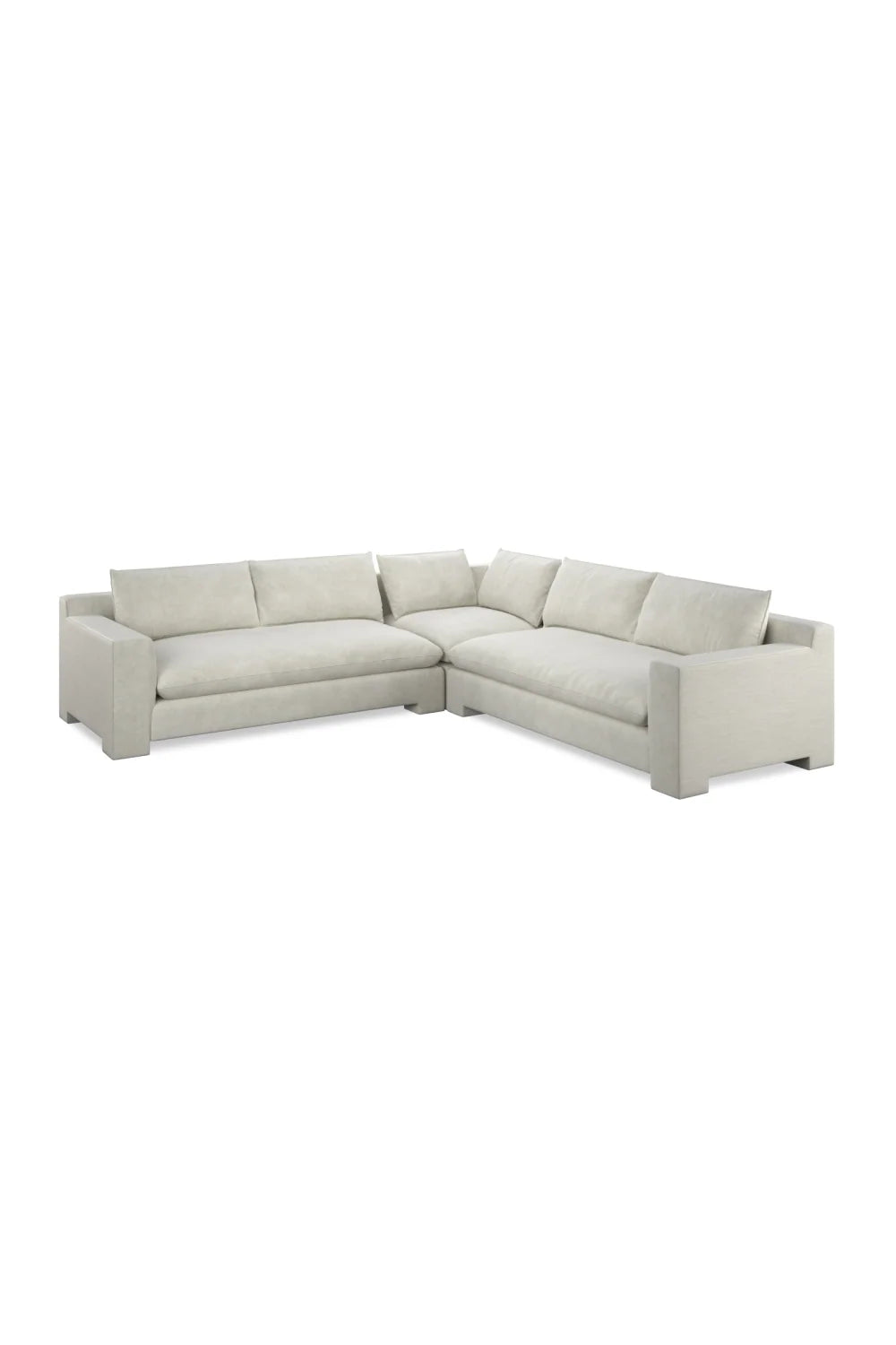 Luxury Devon Velvet Sectional Sofa Modern Italian Style for Villa