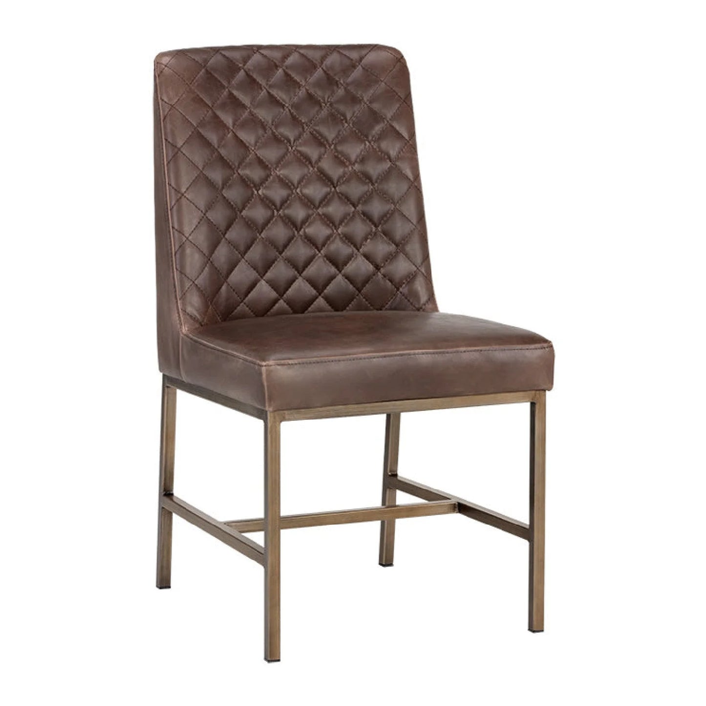 Luxury Diamond Stitched Modern Dining Chair European Style for Villa