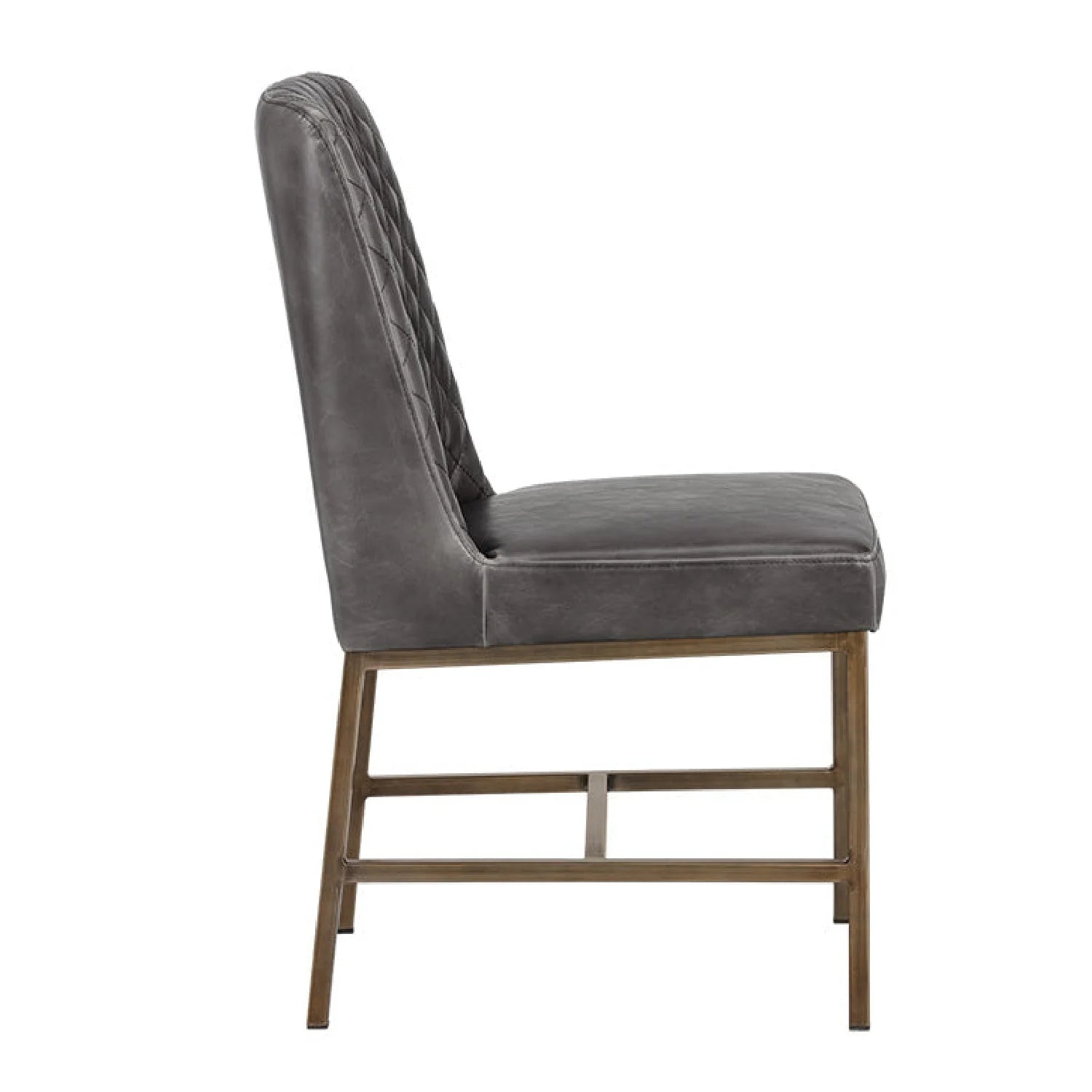 Luxury Diamond Stitched Modern Dining Chair European Style for Villa
