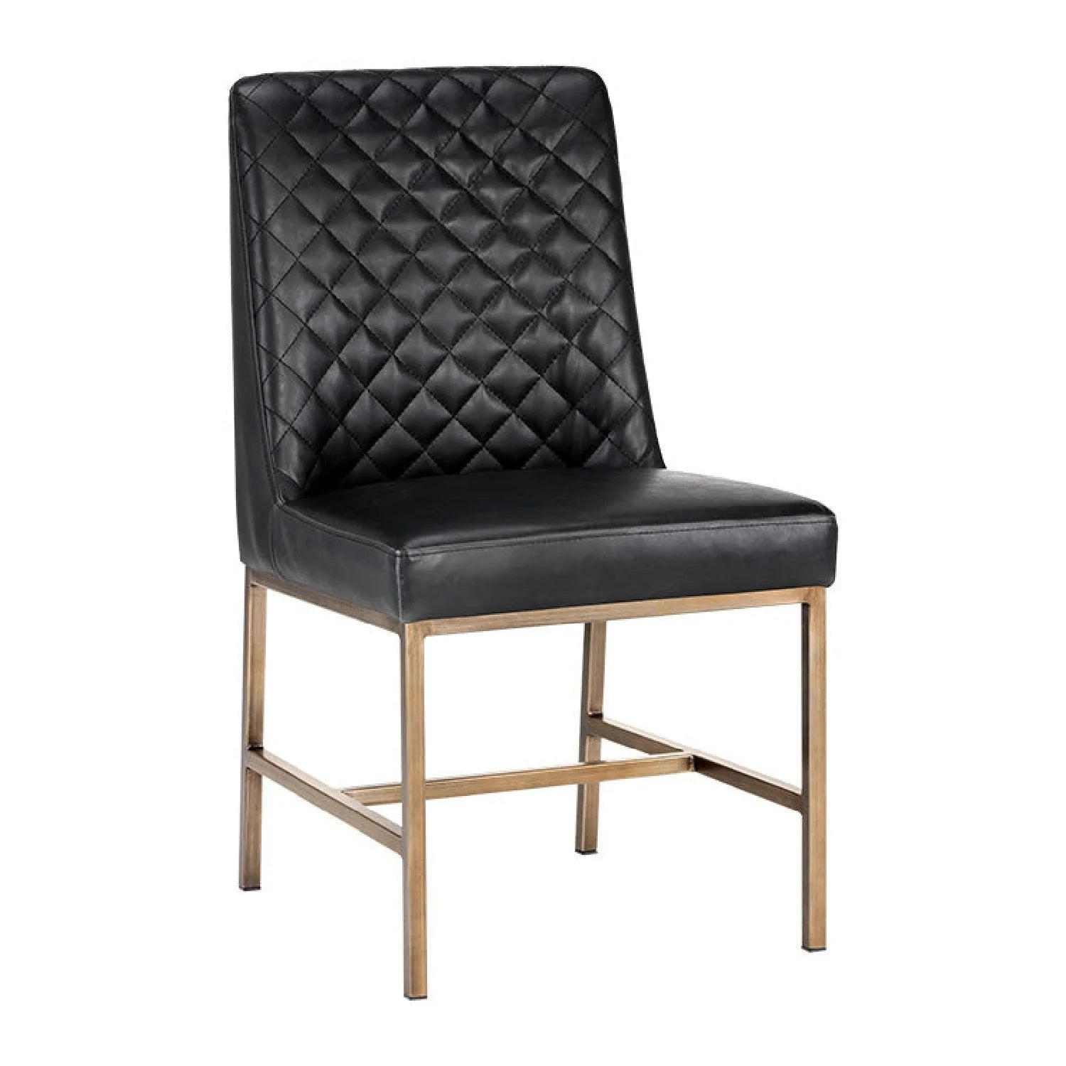 Luxury Diamond Stitched Modern Dining Chair European Style for Villa