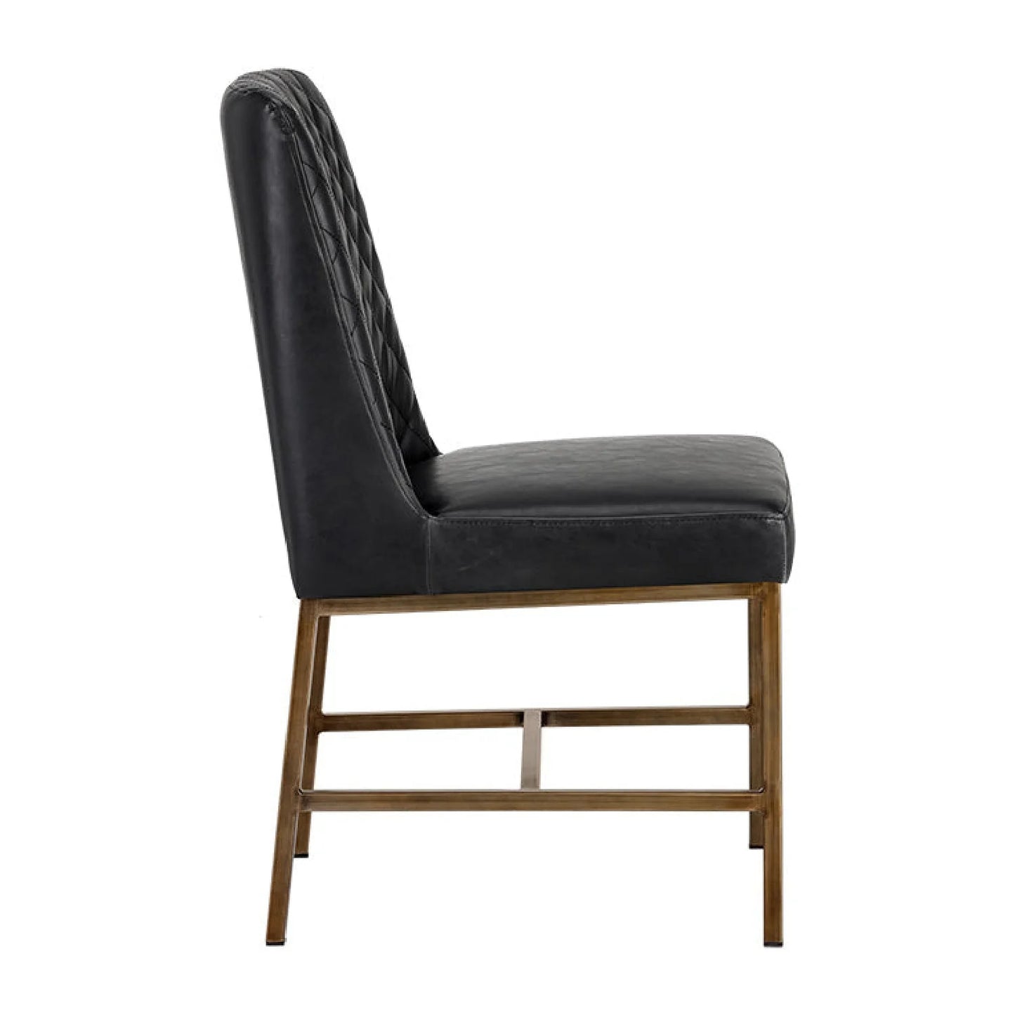 Luxury Diamond Stitched Modern Dining Chair European Style for Villa