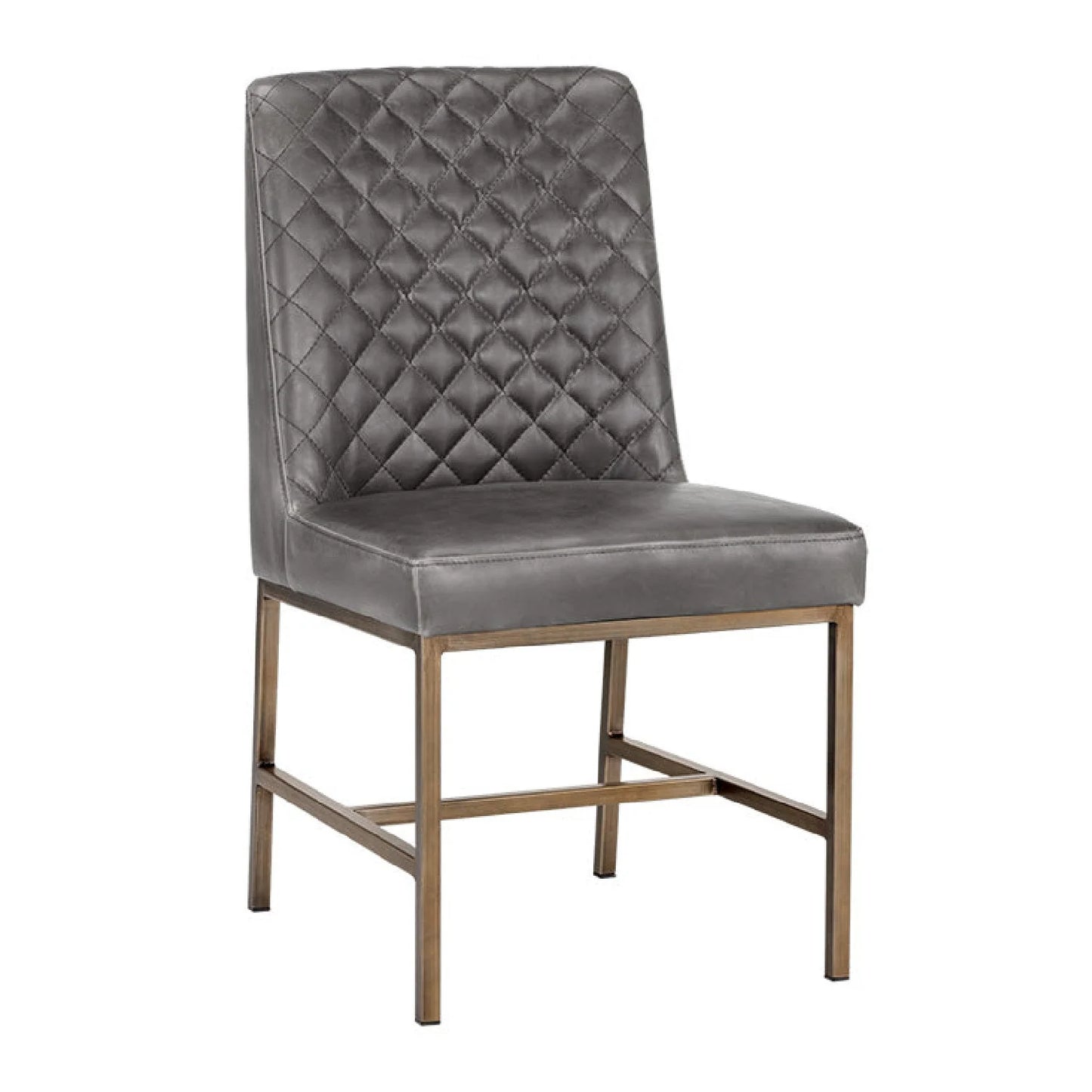Luxury Diamond Stitched Modern Dining Chair European Style for Villa