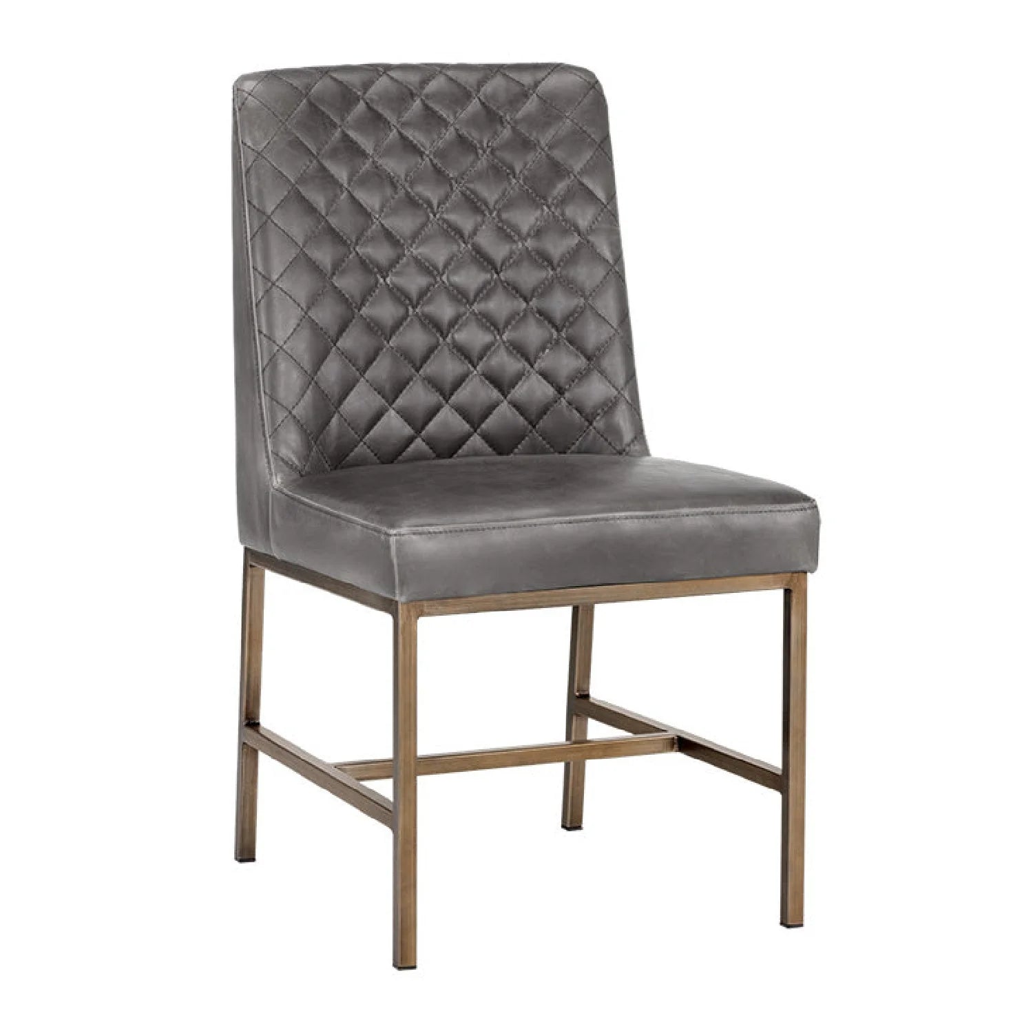 Luxury Diamond Stitched Modern Dining Chair European Style for Villa