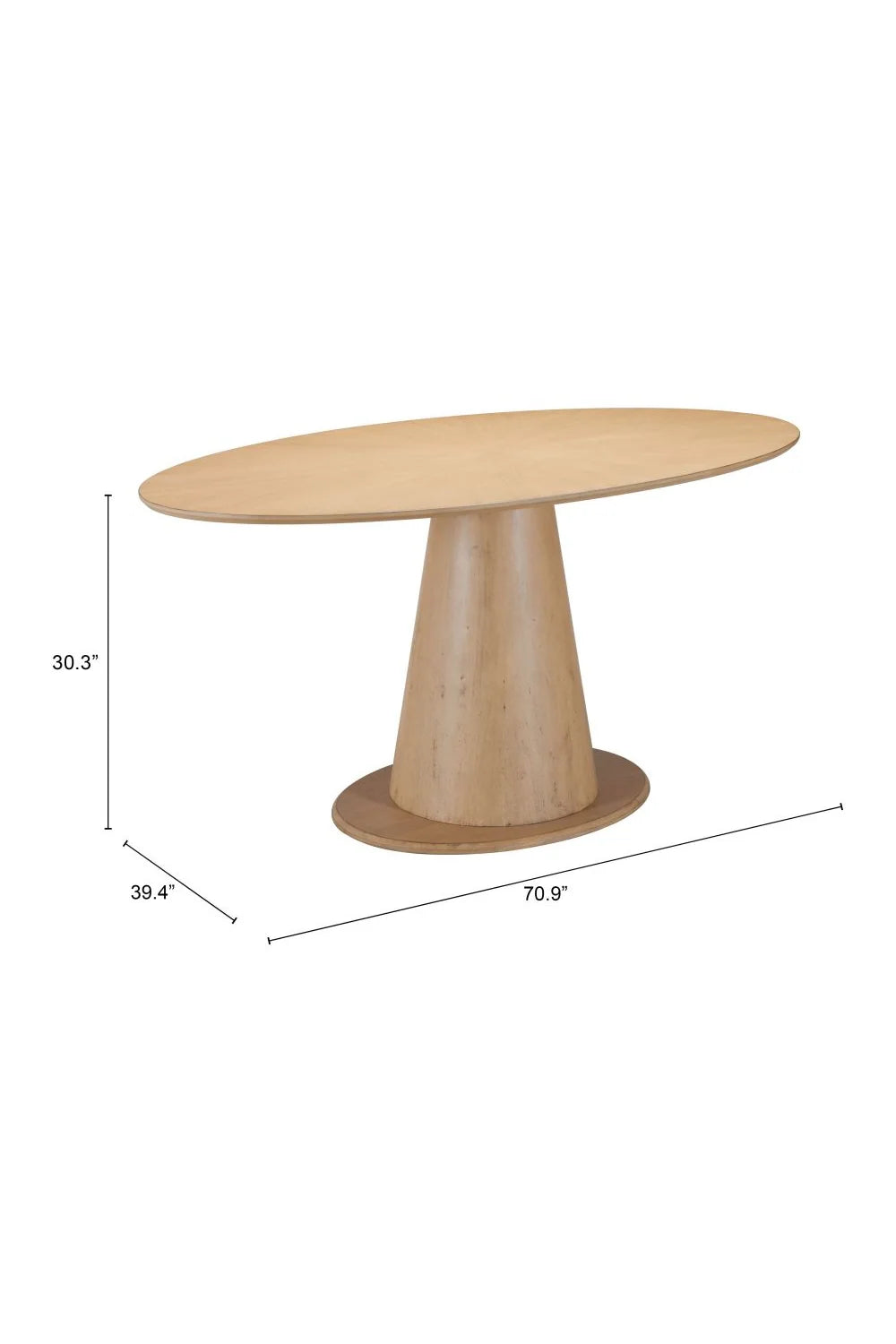 Luxury Disque Oval Dining Table Modern Italian Style for Villa