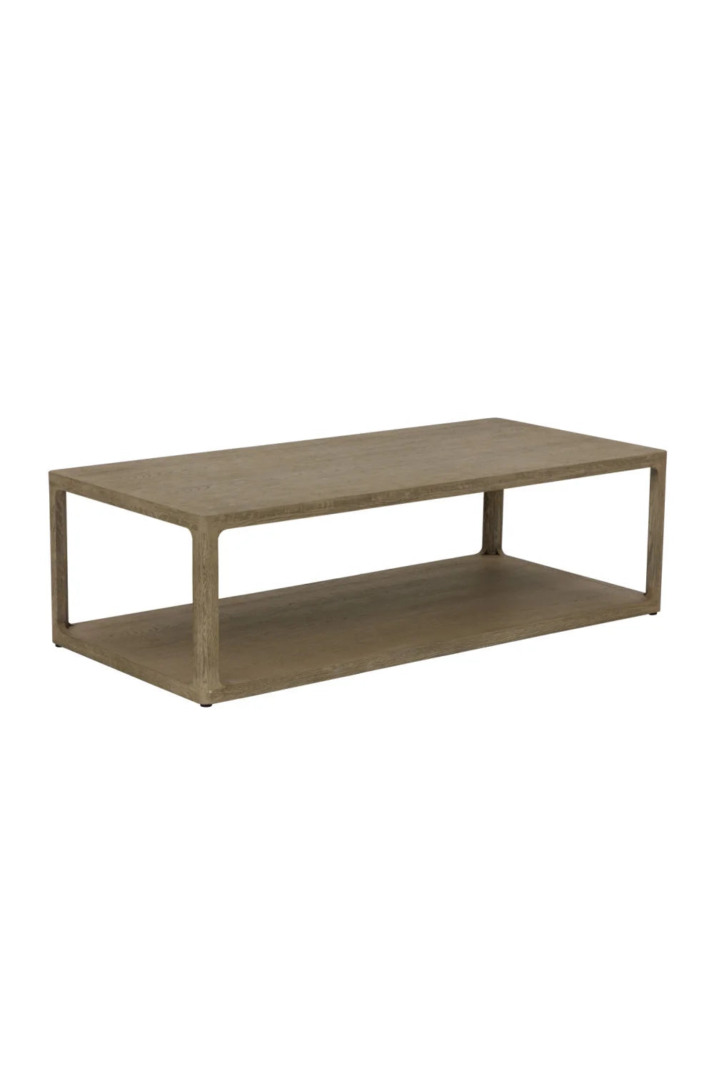 Luxury Doncaster Solid Oak Rectangular Coffee Table Modern Italian Style for Villa
