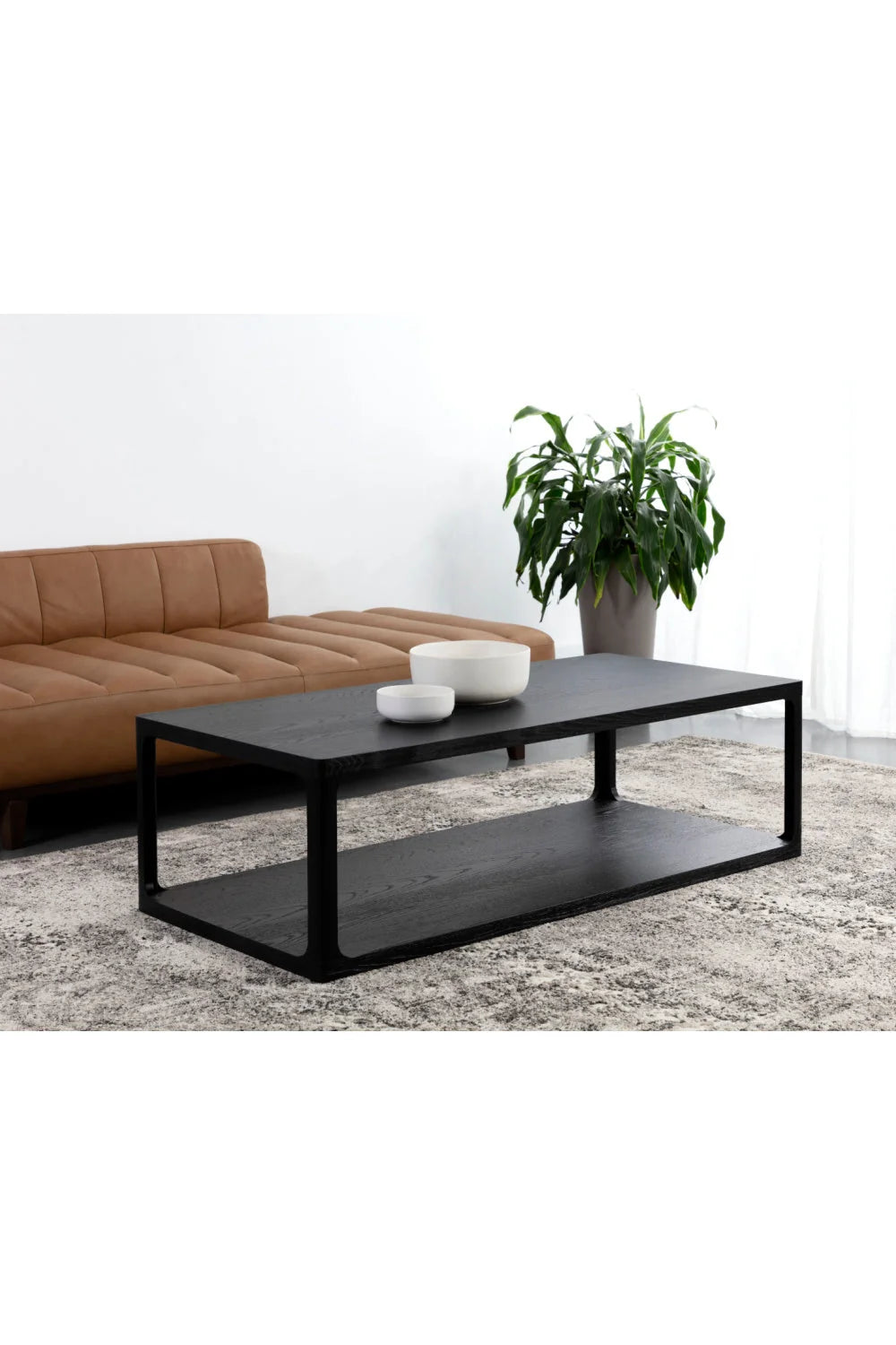 Luxury Doncaster Solid Oak Rectangular Coffee Table Modern Italian Style for Villa