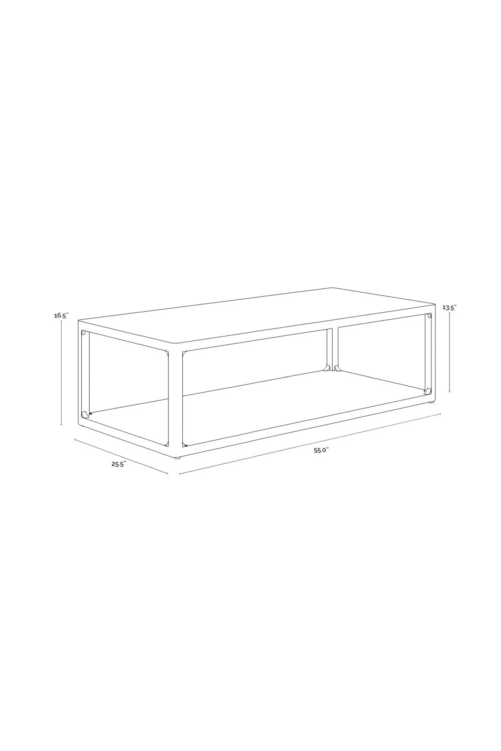 Luxury Doncaster Solid Oak Rectangular Coffee Table Modern Italian Style for Villa