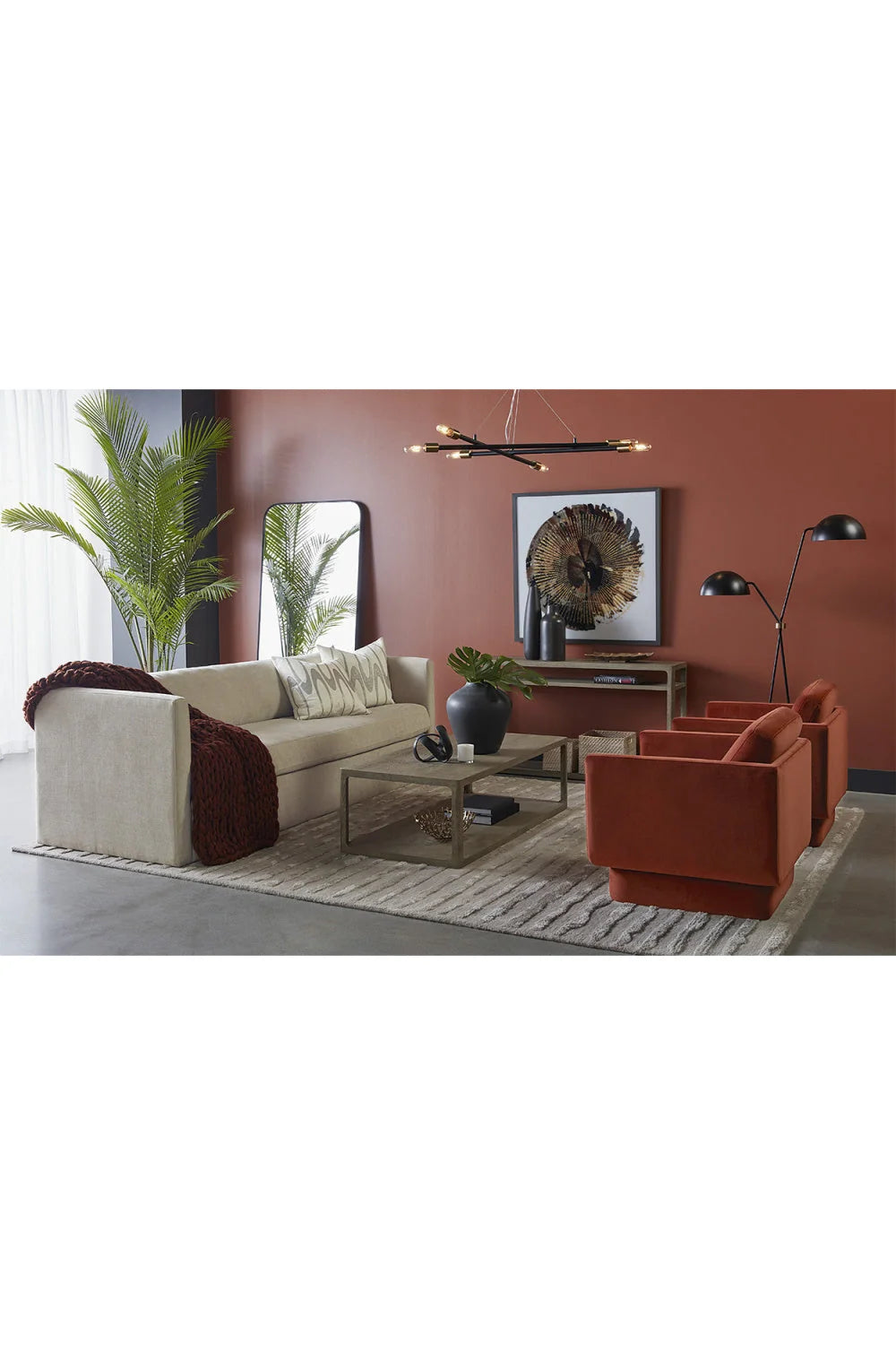 Luxury Doncaster Solid Oak Rectangular Coffee Table Modern Italian Style for Villa