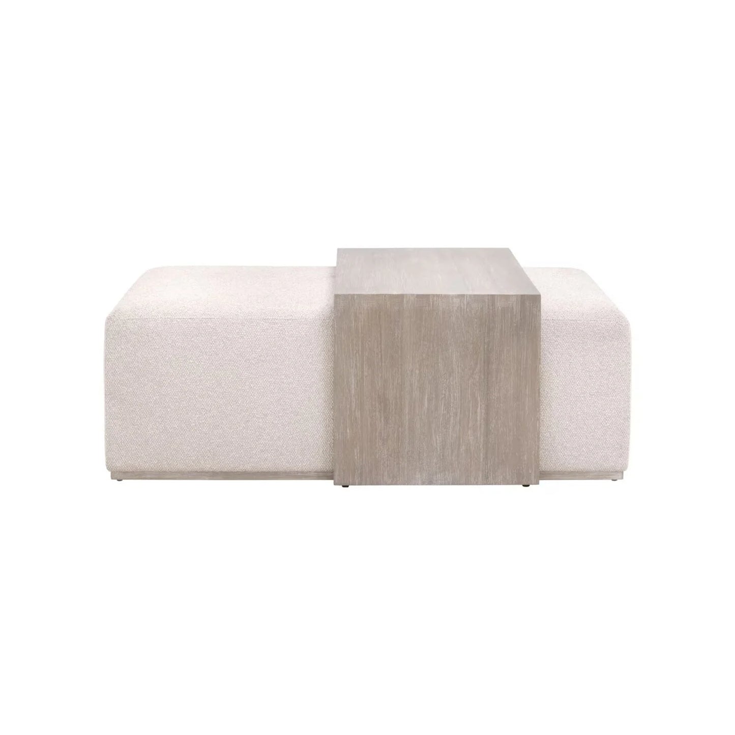 Luxury Dovetail Acacia Upholstered Rectangular Coffee Table Modern Italian Style for Villa