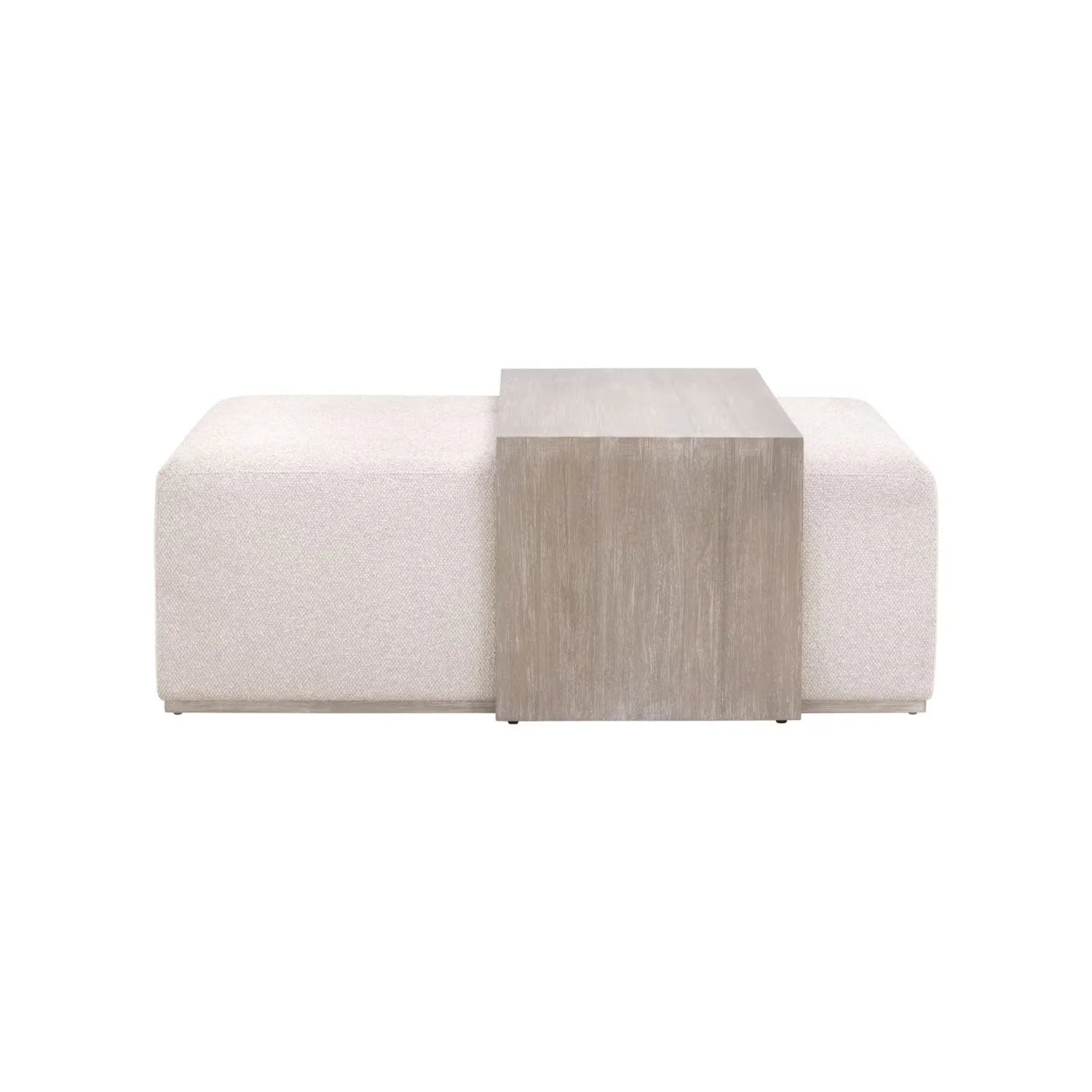 Luxury Dovetail Acacia Upholstered Rectangular Coffee Table Modern Italian Style for Villa