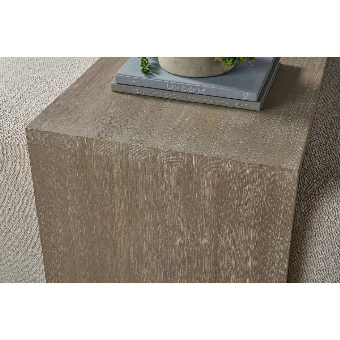 Luxury Dovetail Acacia Upholstered Rectangular Coffee Table Modern Italian Style for Villa