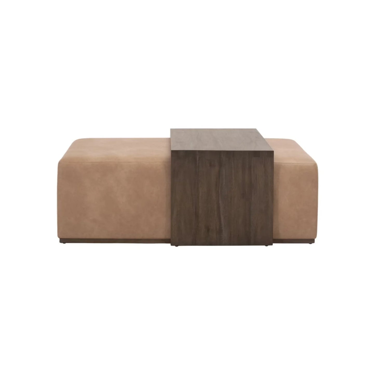 Luxury Dovetail Acacia Upholstered Rectangular Coffee Table Modern Italian Style for Villa