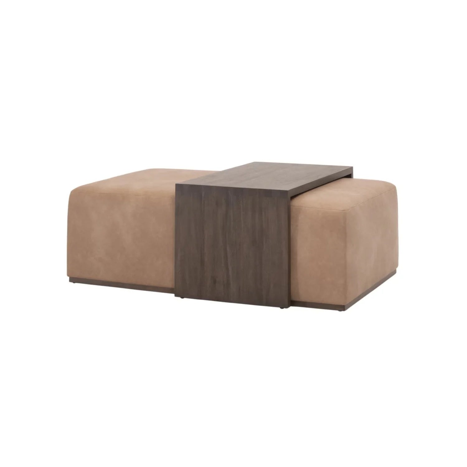 Luxury Dovetail Acacia Upholstered Rectangular Coffee Table Modern Italian Style for Villa