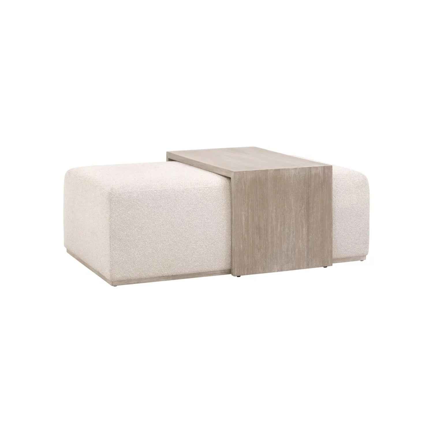 Luxury Dovetail Acacia Upholstered Rectangular Coffee Table Modern Italian Style for Villa