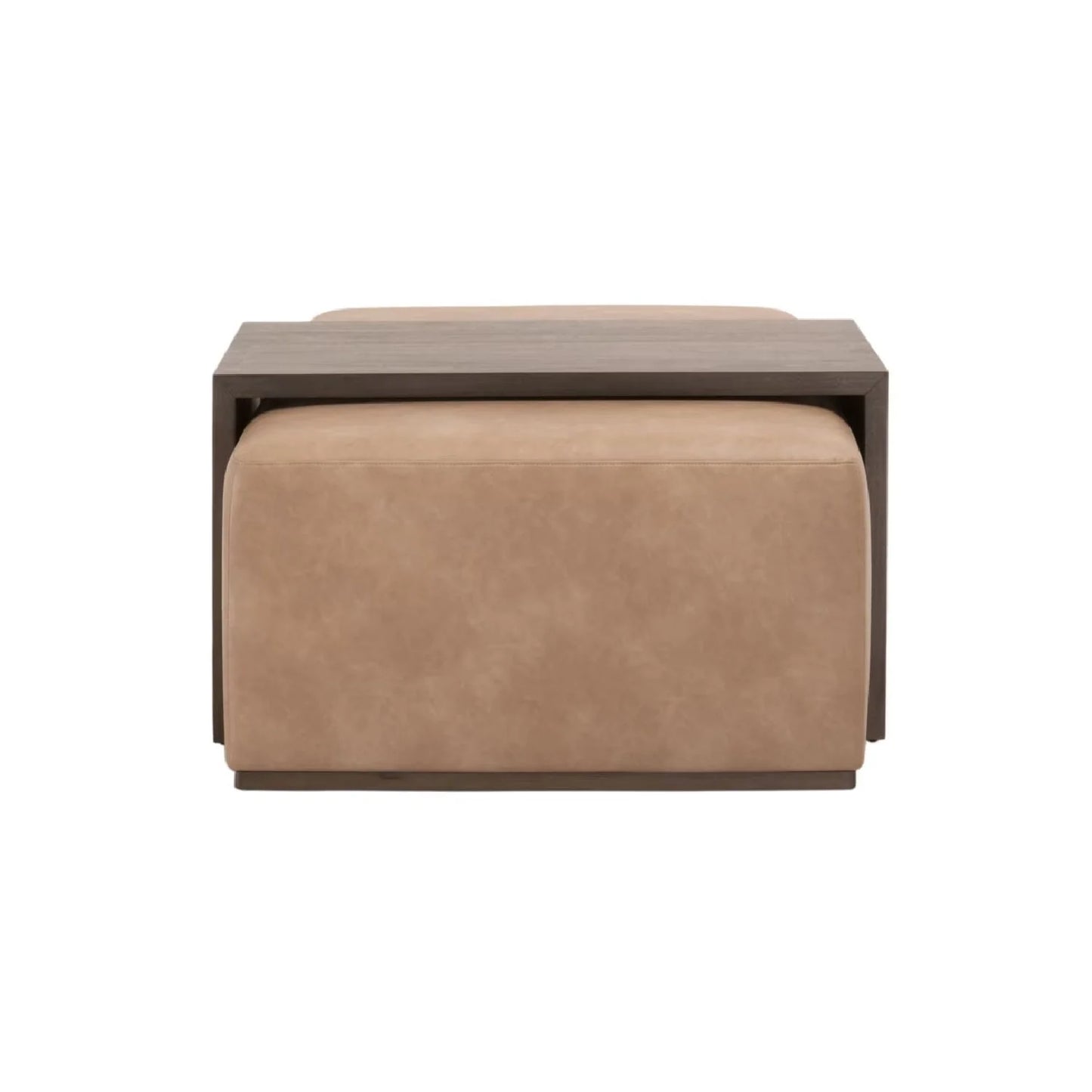 Luxury Dovetail Acacia Upholstered Rectangular Coffee Table Modern Italian Style for Villa