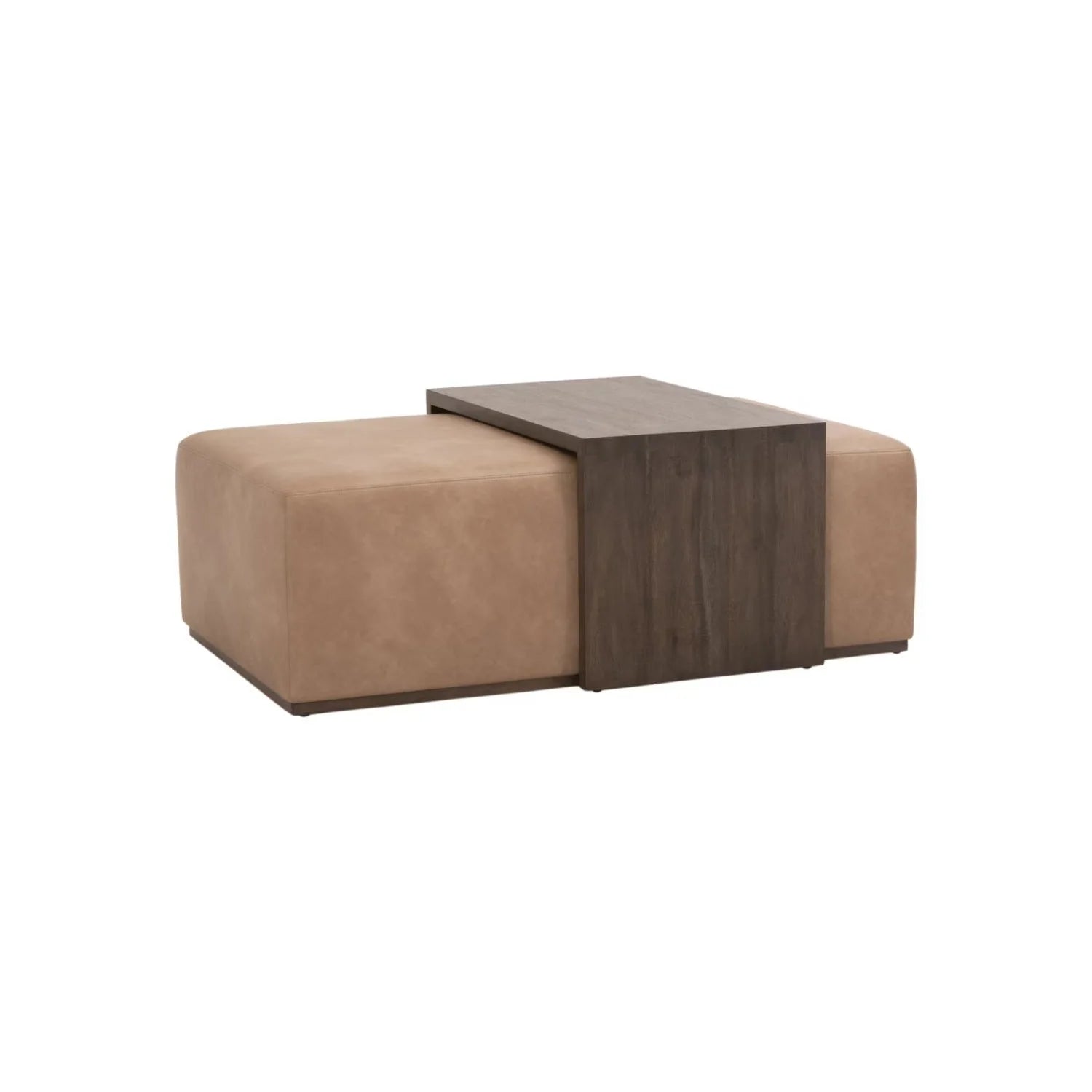 Luxury Dovetail Acacia Upholstered Rectangular Coffee Table Modern Italian Style for Villa