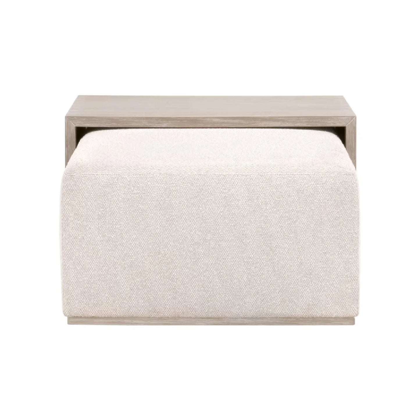 Luxury Dovetail Acacia Upholstered Rectangular Coffee Table Modern Italian Style for Villa