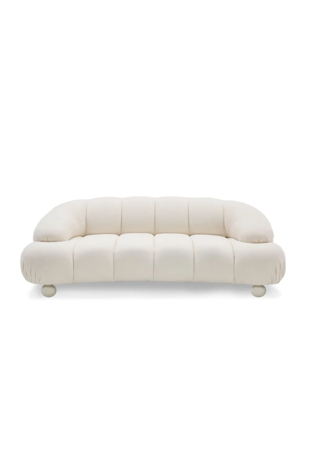 Luxury Duran White Fabric Loveseat Modern Italian Style for Villa