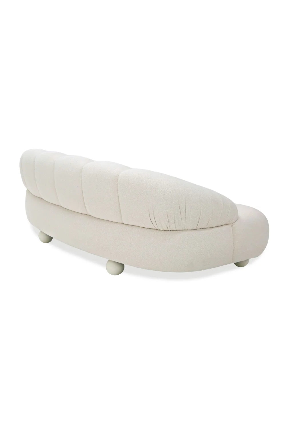 Luxury Duran White Fabric Loveseat Modern Italian Style for Villa