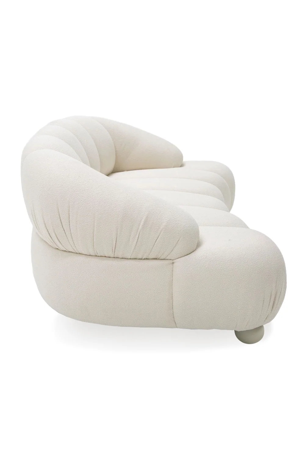 Luxury Duran White Fabric Loveseat Modern Italian Style for Villa